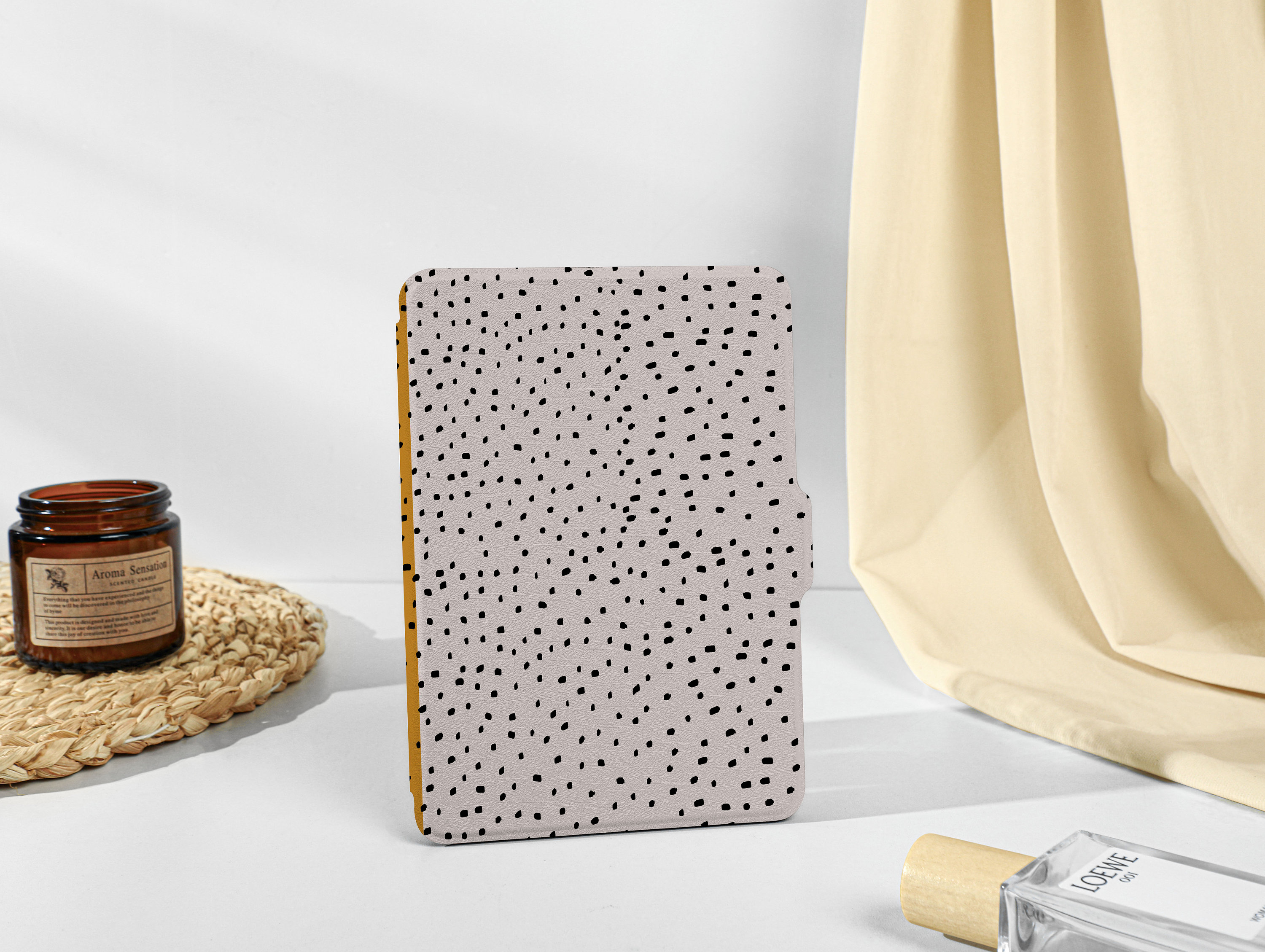 Brown Splice Dot All new Kindle 6" 2022 Case, Personalization Kindle Case, Paperwhite 2021, 2022 Cover, Kindle 8th 10th 11th Gen Case