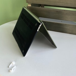Étui pour ordinateur portable en cuir vert armée Étui en cuir végétalien MacBook Pro 13 Pro 15 Pro 16 A2485 Housse pour ordinateur portable 2021 Pro 14 A2442 Air13 M2-A2681 image 8