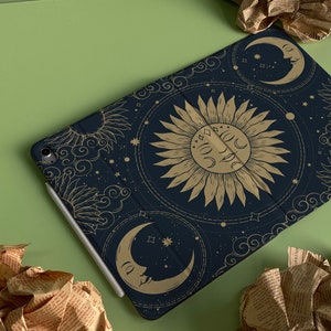 Golden Solar Personalised iPad Smart Case Cover iPad Pro 12.9, Pro 11, 10.9, 10.5 10.2 iPad Air 4 Air 5 iPad 9 Case iPad Mini 6