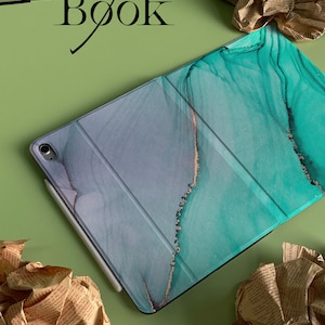 Greenish Purple Jadeite Personalized iPad Smart Case Cover iPad Pro 12.9, Pro 11, 10.9, 10.5 10.2 iPad Air 4 Air 5 iPad 9 Case iPad Mini 6