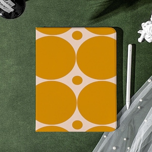 Orange Circles Personalized iPad Smart Case Cover iPad Pro 12.9, Pro 11, 10.9, 10.5 10.2 iPad Air 4 Air 5 iPad 9 Case iPad Mini 6