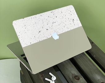 Olive Splice Marble Apple Macbook Case, Personalized Name, Text, Suitable for Pro 14 15 16, Air 13 Inch Laptop Case,Holiday Gift