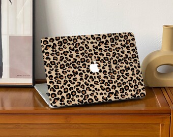 Custodia per MacBook con stampa leopardata per 2023 M1/M2/M3 Pro 16, Pro 14 pollici 16 Touch Bar Air 13.6 M2 pollici Laptop Hard Mac 11/12Case
