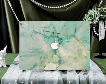 Rendering Green MacBook Case for New MacBook Air 15 A2941, 14.2" A2918/A2992, 16.2" A2991, Personalized Name, Air 13 Inch Laptop Case