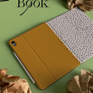 Nom personnalisé personnalisé Brown Splice Dot iPad Smart Case Cover iPad Pro 12.9, Pro 11 10.9 10.5 10.2 iPad Air 4 iPad 9 Case iPad Mini 6
