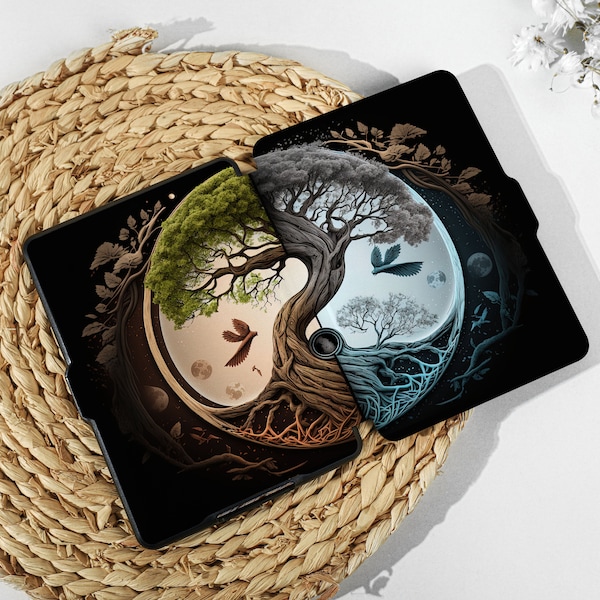 Yin et Yang Tree All new Kindle 6" 2022 Case, Personnalisation Kindle Case, Paperwhite 2021, 2022 Cover, Kindle 8th 10th 11th Gen Case
