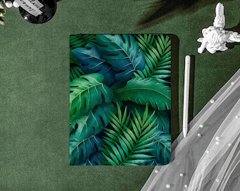 Nom personnalisé personnalisé Rainforest Banana iPad Smart Case Cover iPad Pro 12.9, Pro 11 10.9 10.5 10.2 iPad Air 4 iPad 9 Case iPad Mini 6