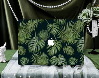 Custodia MacBook Green Jungle Plants per il nuovo MacBook Air 15 A2941, 14,2" A2918/A2992, 16,2" A2991, nome personalizzato, custodia per laptop Air 13 pollici