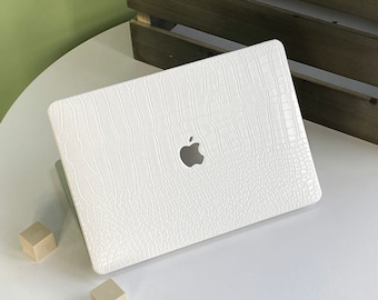 Simple White Leather Laptop Case Vegan leather Case Macbook Pro 13 Pro 15 Pro 16 A2485 Laptop Case Cover 2021 Pro 14 A2442 Air13