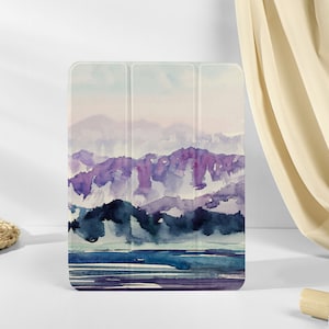 Blue Purple Landscapes Personalized iPad Smart Case Cover iPad Pro 12.9, Pro 11, 10.9, 10.5 10.2 iPad Air 4 Air 5 iPad 9 Case iPad Mini 6