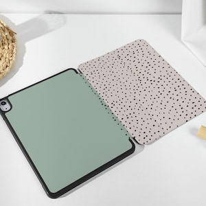 Personalized Custom Name Blue Splice Dot iPad Smart Case Cover iPad Pro 12.9, Pro 11 10.9 10.5 10.2 iPad Air 4 iPad 9 Case iPad Mini 6