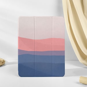 Nom personnalisé personnalisé Simple Mountains iPad Smart Case Cover iPad Pro 12.9, Pro 11 10.9 10.5 10.2 iPad Air 4 iPad 9 Case iPad Mini 6