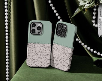 Pale Green Spot Personalised iPhone Case, MagSafe iPhone Case, iPhone Cover,  Custom iPhone Case for for Phone 15 15 Pro 15 Pro Max