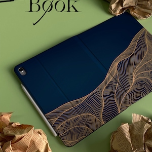 Wavy Cape Personalized iPad Smart Case Cover iPad Pro 12.9, Pro 11, 10.9, 10.5 10.2 iPad Air 4 Air 5 iPad 9 Case iPad Mini 6
