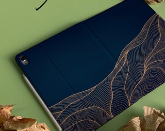 Étui intelligent personnalisé Wavy Cape pour iPad Pro 12.9, Pro 11, 10.9, 10.5 10.2, iPad Air 4 Air 5, iPad 9, iPad Mini 6