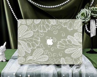 White Fluffy Nuts MacBook Case for New MacBook Air 15 A2941, 14.2" A2918/A2992, 16.2" A2991, Personalized Name, Air 13 Inch Laptop Case