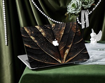 Étui MacBook Withered Black Leaves pour nouveau MacBook Air 15 A2941, 14,2 » A2918/A2992, 16,2 » A2991, nom personnalisé, étui pour ordinateur portable Air 13 pouces