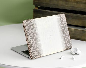 Himalayan Crocodile Print Laptop Case Hot Stamping Vegan Leather Case Macbook Pro 13 Pro 15 Pro 16 Laptop Case Cover 2025 Air13