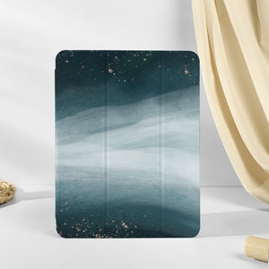 パーソナライズされたカスタム名グリーン Galaxy iPad スマートケースカバー iPad Pro 12.9、Pro 11、10.9、10.5 10.2 iPad Air 4 iPad 9 ケース iPad Mini 6