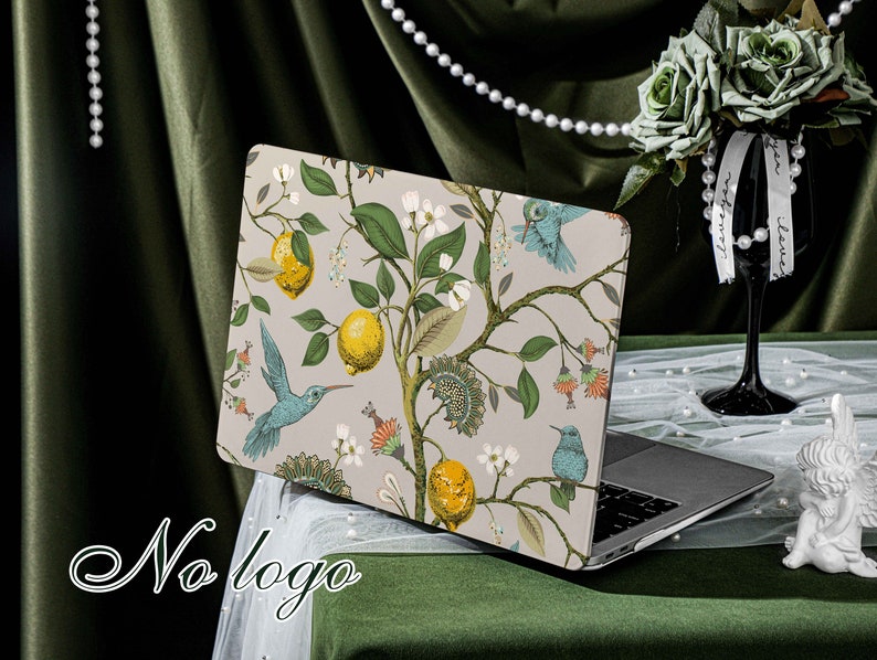 Vibrant Plants MacBook Case for New MacBook Air 15 A2941, 14.2 A2918/A2992, 16.2 A2991, Personalized Name, Air 13 Inch Laptop Case Bild 3