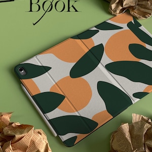 Personalized Custom Name Ripe Orange Art iPad Smart Case Cover iPad Pro 12.9, Pro 11, 10.9, 10.5 10.2 iPad Air 4 iPad 9 Case iPad Mini 6