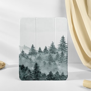 Misty Forest Personalized iPad Smart Case Cover iPad Pro 12.9, Pro 11, 10.9, 10.5 10.2 iPad Air 4 Air 5 iPad 9 Case iPad Mini 6