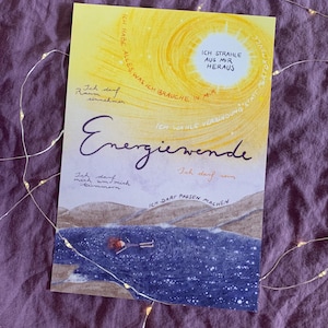 Art Print A5 „Energiewende" | Illustration | Wanddeko | Geschenk  | Selbstfürsorge