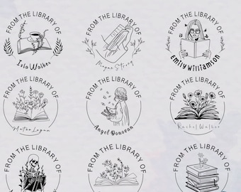 Dalla biblioteca del francobollo, scegli il francobollo della biblioteca, il francobollo Ex Libris, il regalo del lettore di libri, questo libro appartiene a, il francobollo del libro, il regalo per gli amanti del libro personalizzato