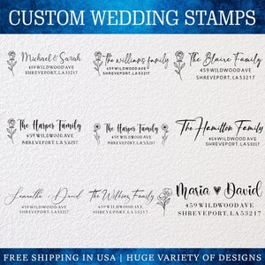 Custom Self-Inking Address Stamp: Wedding, Family