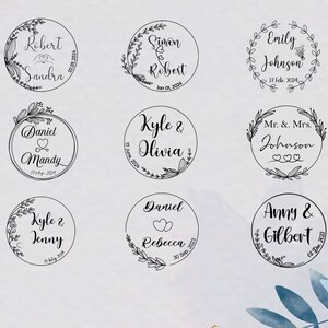 Self Ink Wedding Stamp, Personalised Wedding Stamper, Wedding Invite Stamp, Couple Name Stamp, RSVP Stamp Self Ink Wedding Envelope Stamp