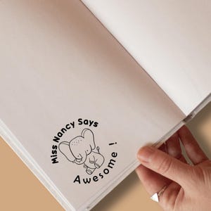 Sello de calificación personalizado para docentes: sello de goma autoentintable personalizado para retroalimentación en el aula. Regalo para docentes.