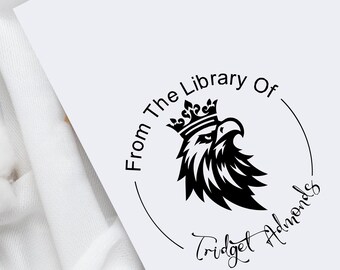 Custom Book Stamp for Teachers and Librarians, Personalized From The Library Of Name Stamp This Book Belongs To Stamp Self ink/ Wood Handle