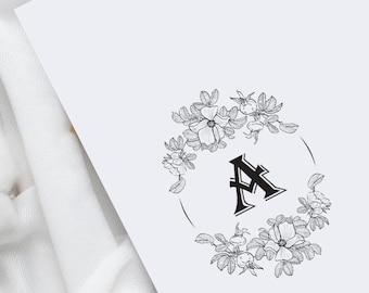 Custom Wedding Stamp: Personalized Names & Date, Self-Inking Stamper