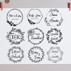 Wedding Invitation Stamp, Personalized Wedding Stamp, Wedding Couple Gift, Wedding Couple Name Stamp, Monogram Stamp, Wedding Stamper Custom