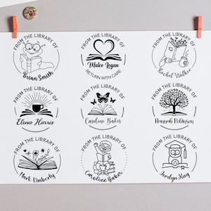 Chose From The Library Of Stamp, Library Stamp, Ex Libris Stamp, Book Reader Gift, This Book Belongs To, Book Stamp, Custom Book Lover Gift