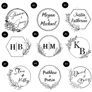 Custom Wedding Stamp: Monogram Self-Inking Invite & RSVP