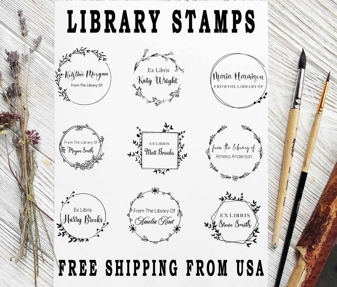 From the Library of Stamp, Teacher Gift, Book Lover Gift, Teacher Stamp, Library Stamp, Ex