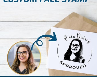 Personalized Photo Stamp, Create Your Portrait Stamp, Sketch Stamp, Custom Face Stamp, Self Ink Portrait Stamp, Personalized Christmas Gifts
