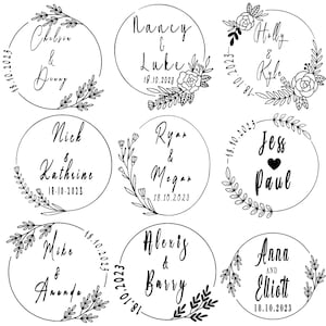 Sello de boda personalizado - Invitación personalizada Invitar a la pareja a guardar la fecha - Hecho a pedido