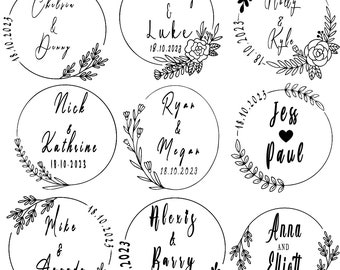 Custom Wedding Stamp - Personalized Invitation Invite Couple Save The Date - Made to Order