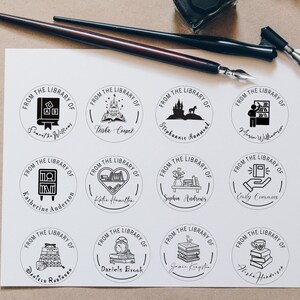 Personal Library Stamp: Custom Ex Libris Book Stamp