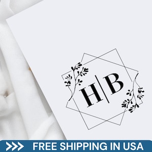 Benutzerdefinierte Hochzeitsstempel - Personalisierter Monogramm Stempel für Einladungen, Save the Dates und Favor Tags- Perfektes Hochzeitsgeschenk
