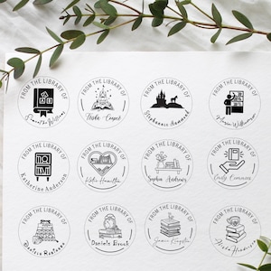 From The Library Of Stamp, Custom Library Stamp, This Book Belongs To Stamp, Ex Libris Stamp, Book Stamp, Book Lover Gift, Book Reader Gift