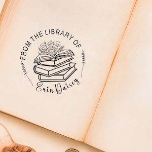 Choose Your Library Stamp, From The Library Of Stamp, Book Stamp, Book Name stamp, Teacher Stamp, Book Lover Gift, Self Ink Library Stamp