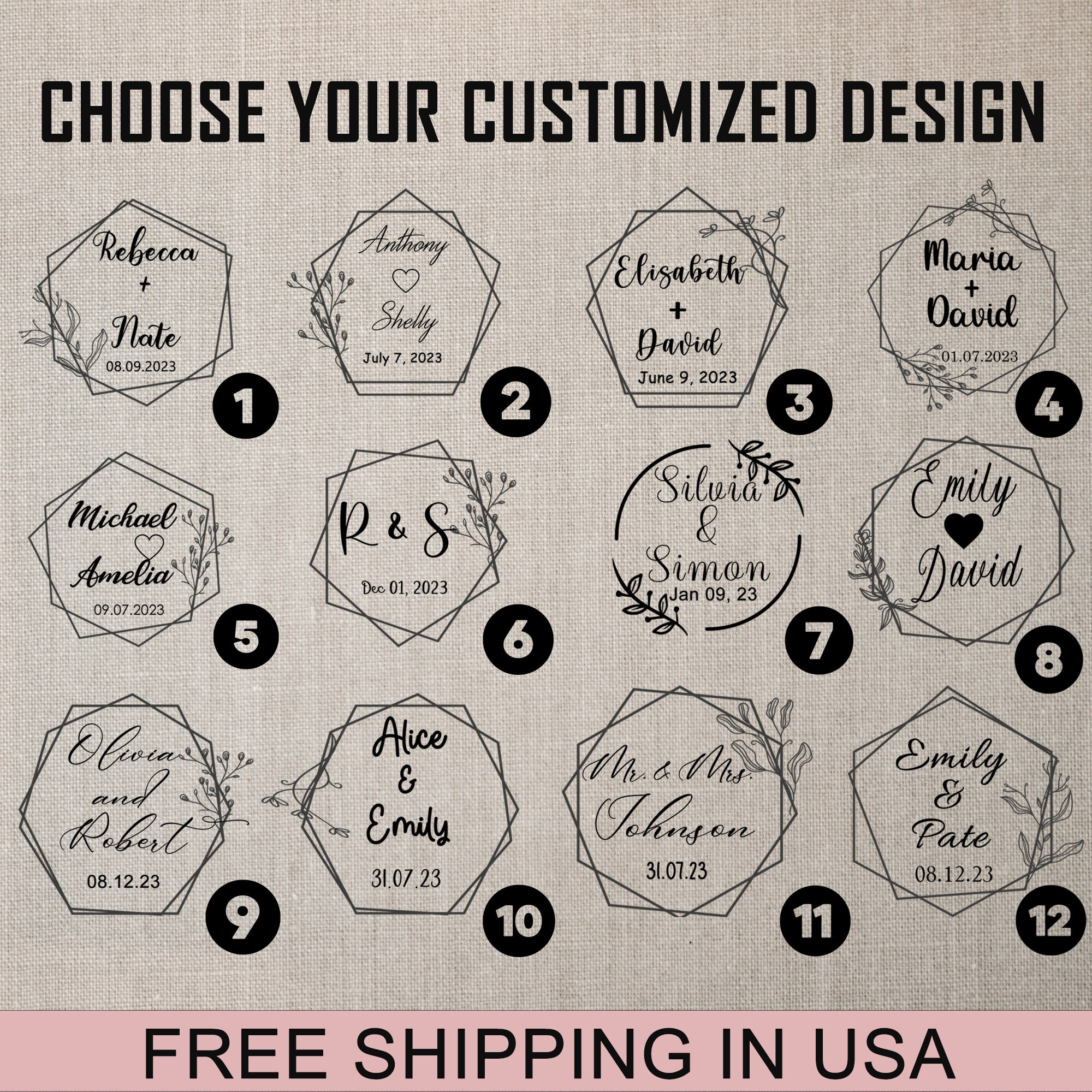 Personalized Wedding Stamp Custom Wedding Stamp Wedding Etsy