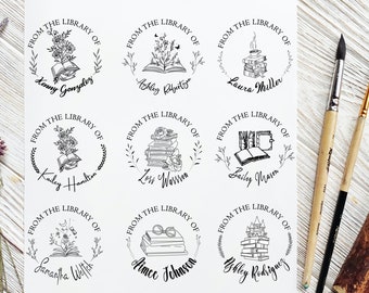 Chose Your Library Stamp, From The Library Of Stamp, Ex Libirs Stamp, This Book Belongs To Stamp, Book Stamp, Book Stamper, Book Lover Gift