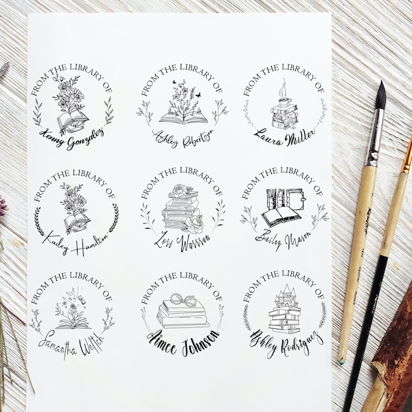 Chose Your Library Stamp, From The Library Of Stamp, Ex Libirs Stamp, This Book Belongs To Stamp, Book Stamp, Book Stamper, Book Lover Gift