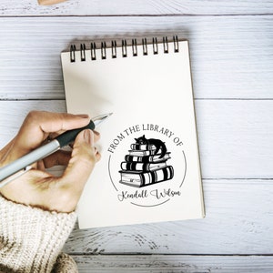 Book Stamp, Teacher Gift, Library Stamp, From The Library Of Stamp, Ex Libris Stamp, This Book Belongs To Stamp, Book Lover Gift Stamp