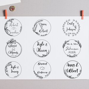 Personalisierter Hochzeitsstempel, Hochzeitsstempel, Hochzeitseinladungsstempel, Hochzeitsstempel mit Monogramm