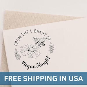 Custom Library Stamp, Teacher Stamp, Gift For Teachers, Gift For Mom, From The Library Of Stamp, Ex Libris Stamp, Personalized Library Stamp